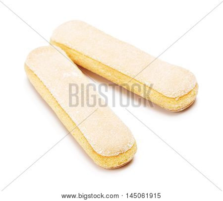 savoiardi, cookies for tiramisu, isolated on white
