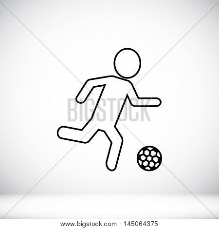 Raster Version. Soccer, Football Players Silhouettes Icons