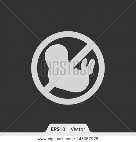 Abortion Stop Vector Icon For Web And Mobile