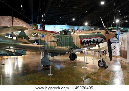 Kalamazoo, MI, USA - June 23, 2016: Bell P-39Q on display at the Air Zoo Museum in Kalamazoo, Michigan