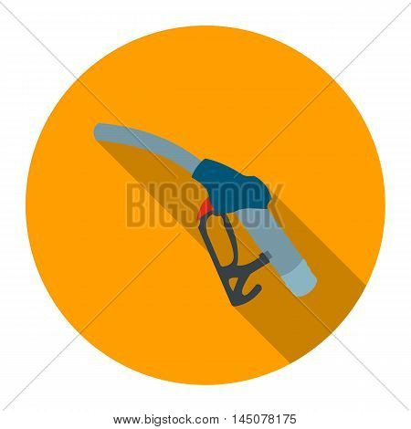 Fuel pump icon flat style. Single silhouette auto parts icon from the big car flat - stock vector