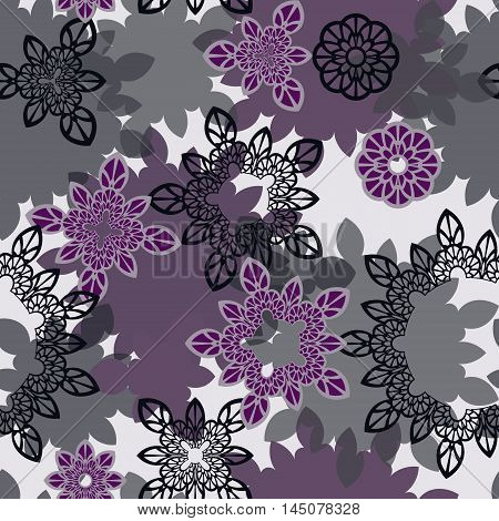 Abstract seamless pattern ornament. Mandala repeat pattern. Vintage background. Vector illustration.