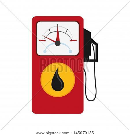 gauge pump petroleum gasoline oil industry industrial icon. Flat and isolated design. Vector illustration