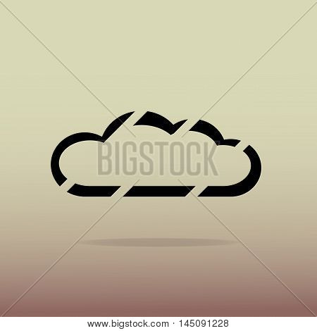 Cloud icon for storage. Background in dark colors.