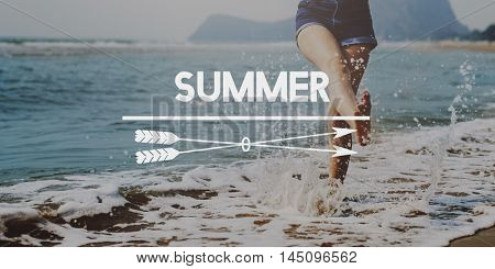 Summer Vacation Holiday Beach Sunny Concept