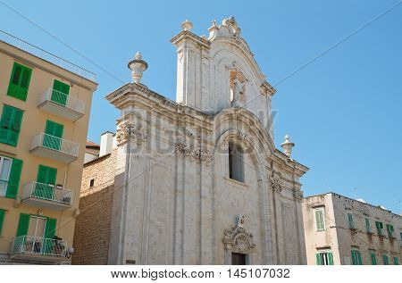 Perspec tive of the Cathedral of Molfetta. Puglia. Italy.