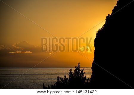 Italy Cinque Terre ligurian coast seaview sunset