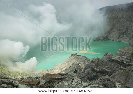 Crater Kawah Ijen East Java, Indonesia