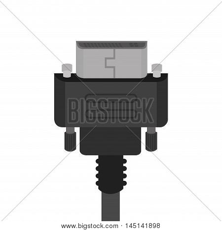 monitor calbe connected design vector illustration eps 10