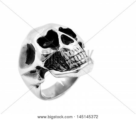 Men's Ring With Skull - Stainless Steel