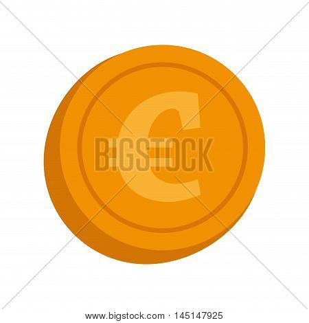currency euro coin money isolated vector illustration eps 10
