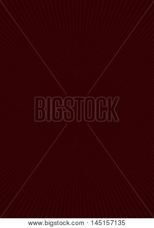 Red ray sunburst style abstract background. Vector retro rays background