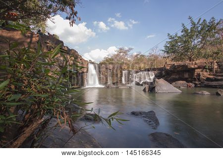 Tad tone waterfall at Chaiyaphum in Thailand