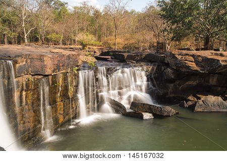 Tad tone waterfall at Chaiyaphum in Thailand