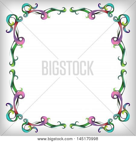 decorative elements in vintage style for decoration layout framing for advertising vector illustration hands