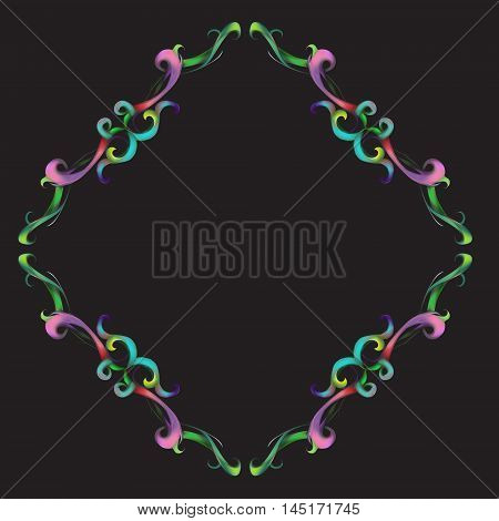 decorative elements in vintage style for decoration layout framing for advertising vector illustration hands