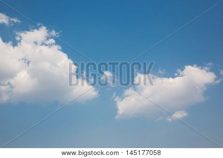 beautiful blue sky with a white cloud