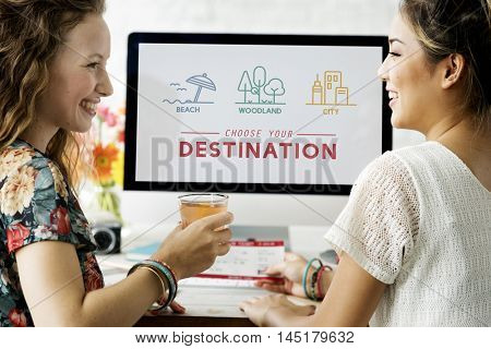 Booking Hotel Reservation Travel Destination Concept