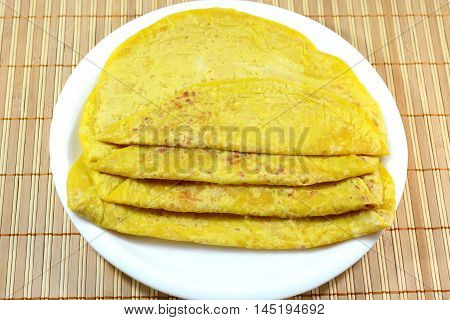 Indian sweet flat bread called Puran Poli