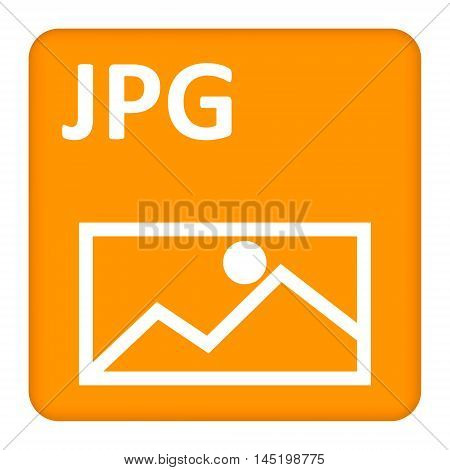 JPEG Icon in yellow and white colors. vector illustration.