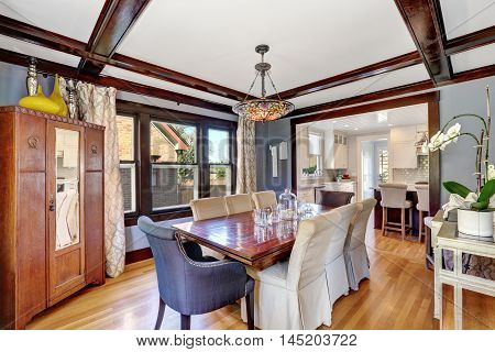Great Dining Room Interior With Vintage Furniture