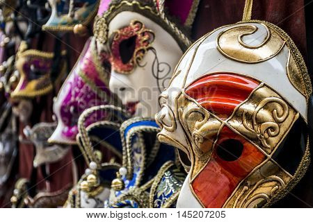 Traditional Masks in Florence Tuscany in Italy
