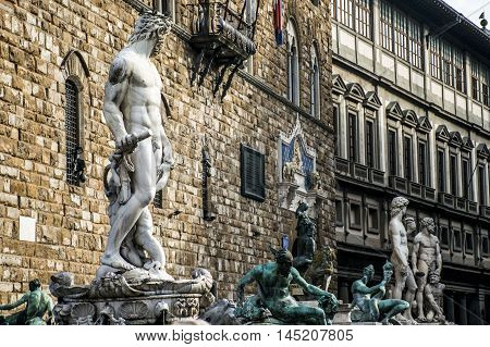Sculpture in Florence capital city of the Italian region of Tuscany