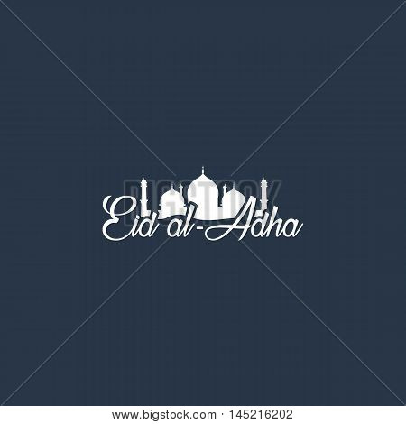 Beautiful text design of Eid Al Adha mubarak. vector illustration