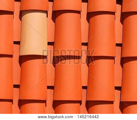 Couple of roof tiles representing uniqueness and similarity.