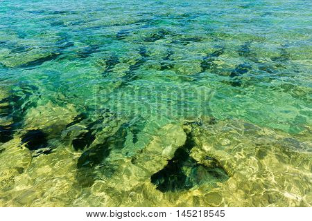 The Coves on Lake Superior at Pictured Rocks National Lakeshore located in Munising Michigan. The Coves are part of the Beaver Basin Lake area.
