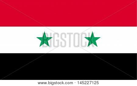 National flag of Syria . Vector.Accurate dimensions element proportions and colors