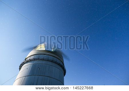 Astronomical Observatory Under The Night Sky Stars