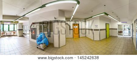 Panorama View Of The Isles Inside The Hospital In Frankfurt Hoechst