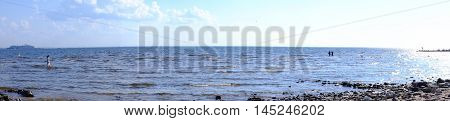 Panorama of the Baltic Sea baltic ocean sunset poland blue