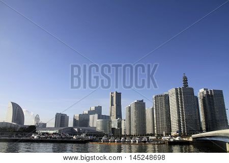 Yokohama Minato mirai 21 in Kanagawa Japan