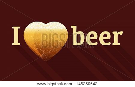 A sticker with the words "I love beer"