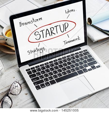 Company Startup Strategy Plan Ideas Concept