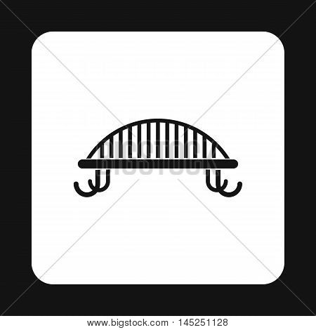 Park bench icon in simple style on a white background