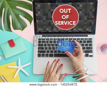 Out Of Service Sign Graphic Concept