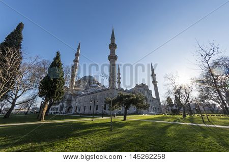 Suleymaniye Mosque made by Architecture Sinan in Istanbul