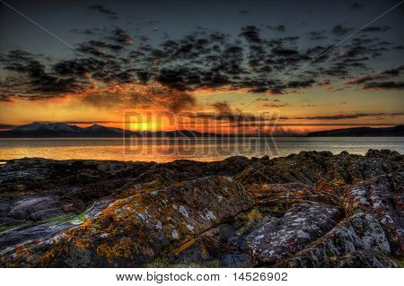 Portencross solnedgang