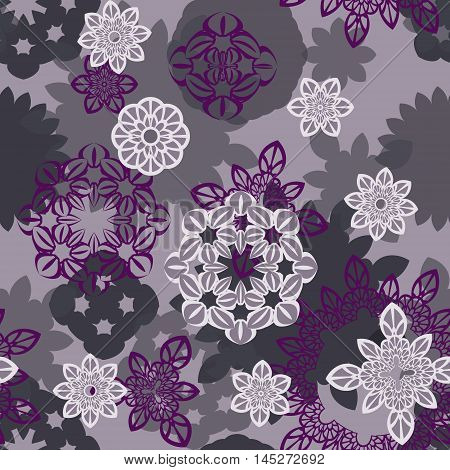 Abstract seamless pattern ornament. Mandala repeat pattern. Vintage background. Vector illustration.