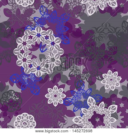 Abstract seamless pattern ornament. Mandala repeat pattern. Vintage background. Vector illustration.