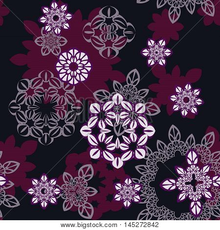 Abstract seamless pattern ornament. Mandala repeat pattern. Vintage background. Vector illustration.