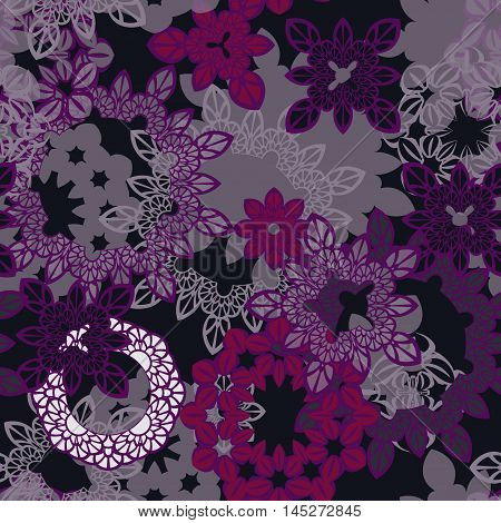 Abstract seamless pattern ornament. Mandala repeat pattern. Vintage background. Vector illustration.