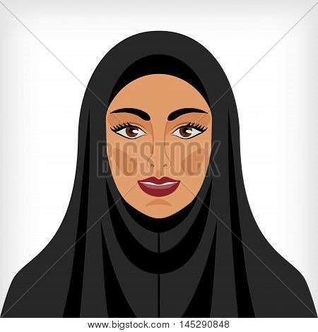 Muslim woman in chador. vector illustration - eps 8