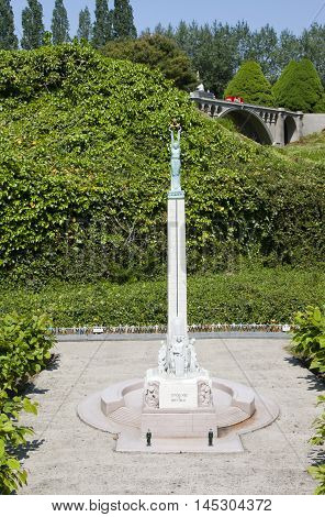 Brussels, Belgium - 13 May 2016: Miniatures At The Park Mini-europe - Reproductions Of Monuments In
