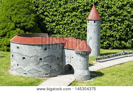 Brussels, Belgium - 13 May 2016: Miniatures At The Park Mini-europe - Reproductions Of Monuments In