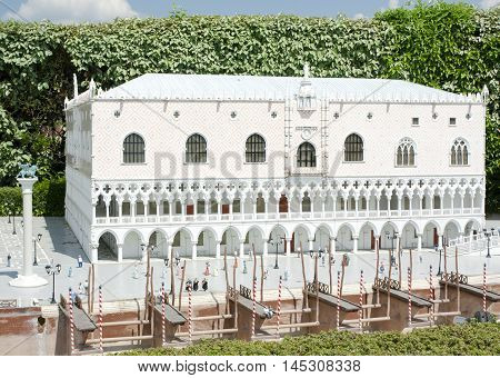 Brussels, Belgium - 13 May 2016: Miniatures At The Park Mini-europe - Reproductions Of Monuments In