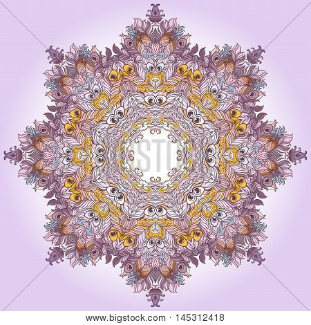 Vector Ethnic Mandala. Vintage decorative round element.